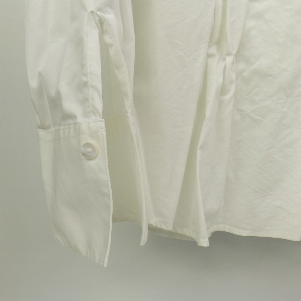 Foxcroft Shaped Stretch Ruched Button Front Colla… - image 4